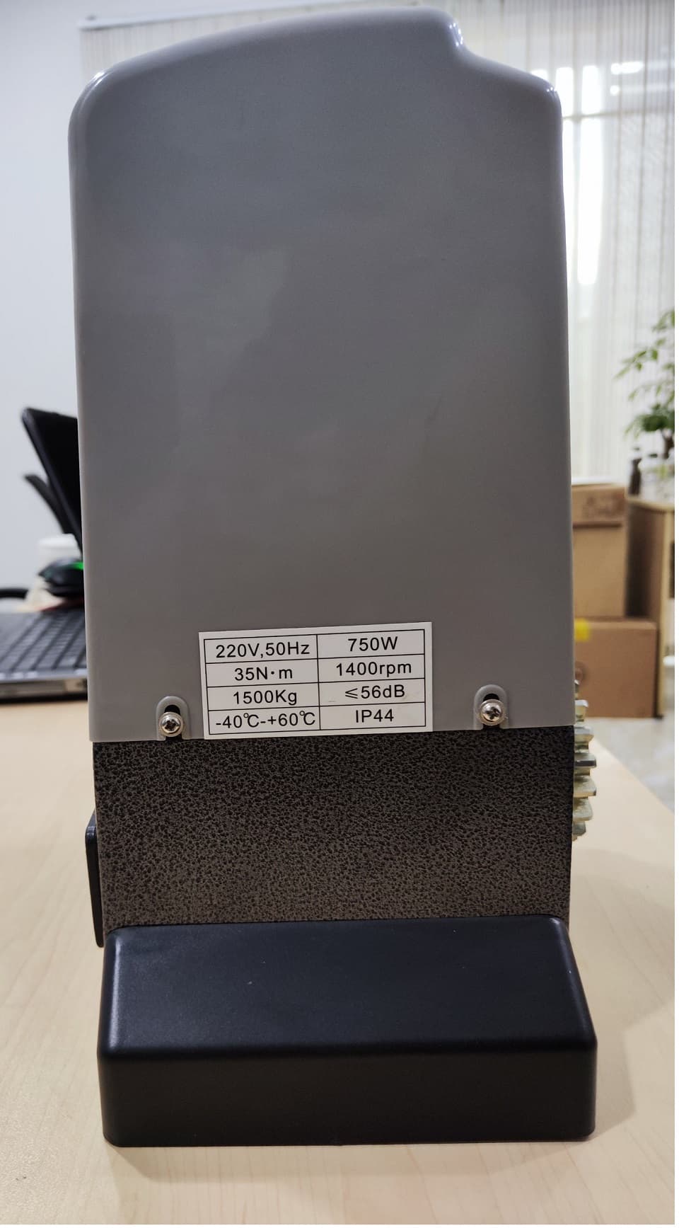 Sliding gate motor installed