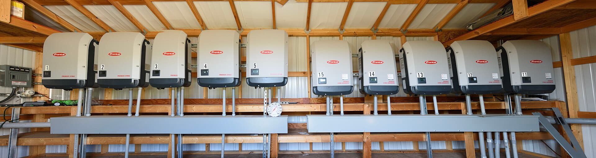 Inverter bank at a solar installation